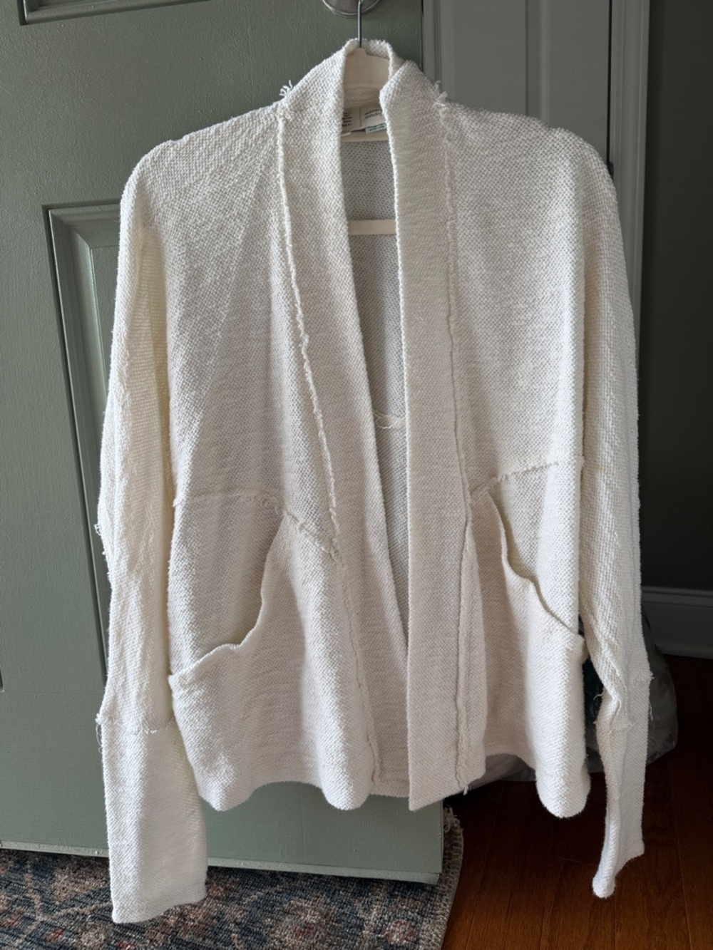 Cozy Open-Front Cream Women's Sweater Cardigan
